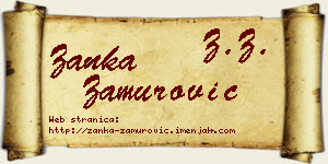 Žanka Zamurović vizit kartica